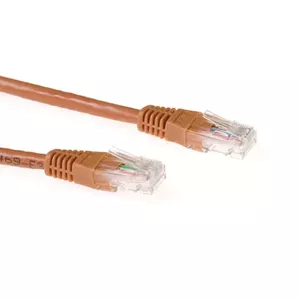 Патч-кабель ACT Brown 3 метра U/UTP CAT6A с разъемами RJ45