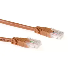 Патч-кабель ACT Brown 10 метров U/UTP CAT6A с RJ45