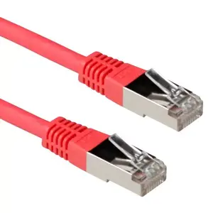 Патч-кабель ACT Red 5 метров LSZH SFTP CAT6A с разъемами RJ45
