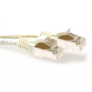 Патч-кабель ACT Ivory 25 метров LSZH SFTP CAT6A без зацепов RJ45