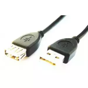 Кабель USB 2.0 Gembird 1.8 м, USB A штекер — USB A гнездо, чёрный