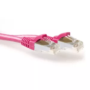 Патч-кабель ACT Pink 20 метров LSZH SFTP CAT6A