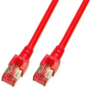 Network cable EFB Elektronik Cat6 S/FTP, 0.5 m, RJ-45–RJ-45, red