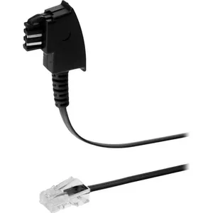 Herweck Helos - Telefonkabel - TAE-F (M) bis RJ-45 (M) - 6,0m - flach - Schwarz (156691)