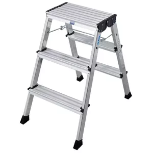 Krause 130068 step stool Aluminium Aluminium, Black