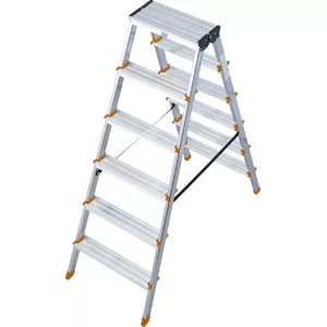 Krause 120410 ladder Folding ladder Aluminium, Black, Orange