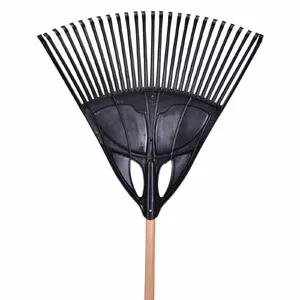 Fiskars 1001584 lapu grābeklis ar plastikāta zobiem un koka kātu 65 cm