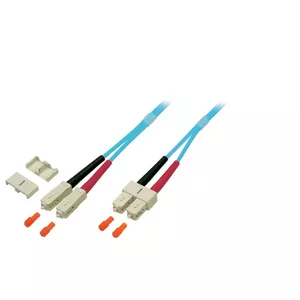 EFB Elektronik O7413.0,5 optisko šķiedru kabelis 0,5 m 2x SC OM3 Tirkīzs