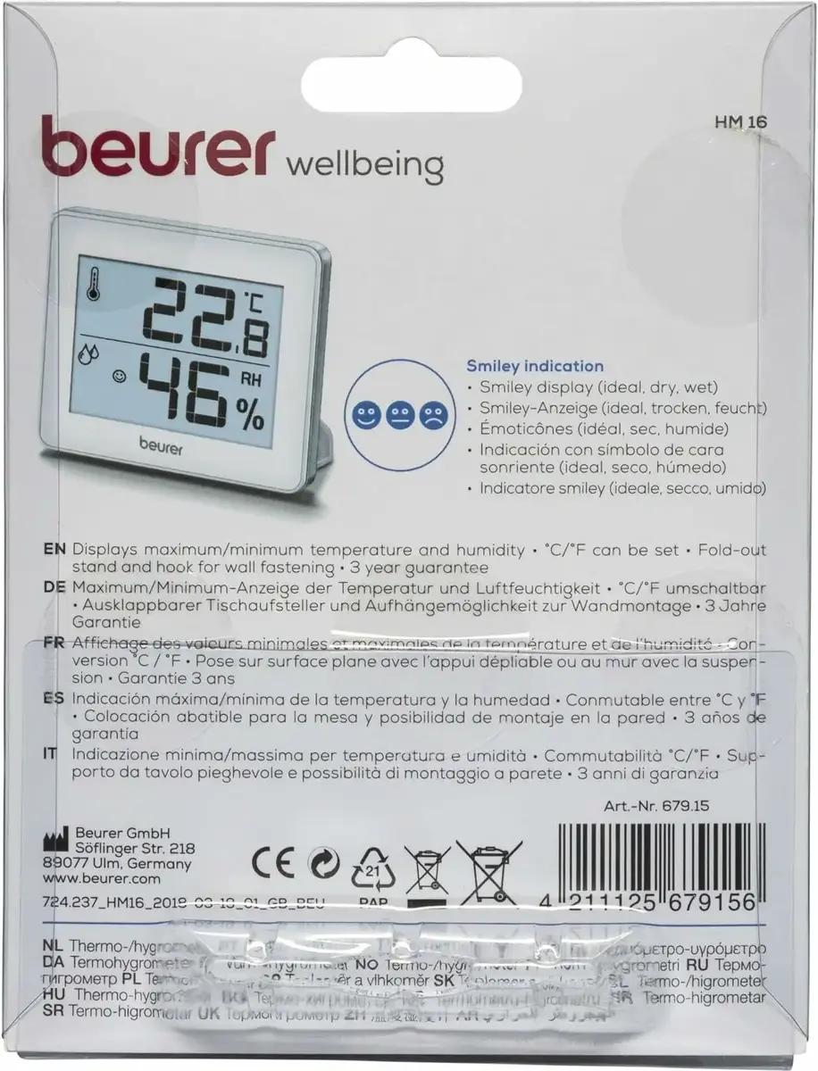 Beurer HM16 digitālais termo-higrometrs Photo 3
