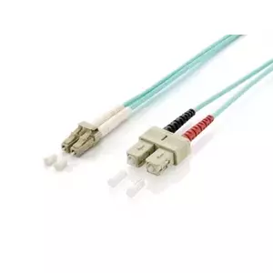 Equip 255318 optisko šķiedru kabelis 20 m LC SC OM3 Tirkīzs