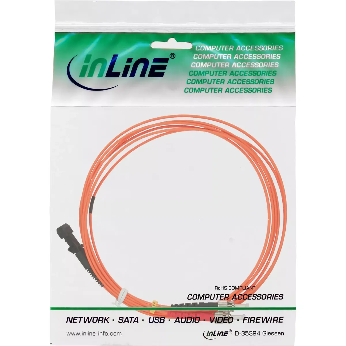 Fiber Optical Duplex Cable InLine MTRJ/ST 50/125µm OM2 Photo 2