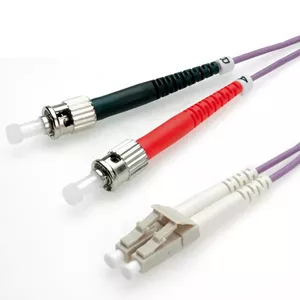 Fibre Optic Jumper Cable VALUE 50/125µm LC/ST OM4 purple 2.0 m
