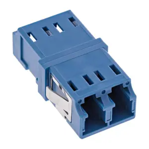 Fiber Optical Adapter Duplex LC/LC SM Ceramic Sleeve blue InLine 89989D