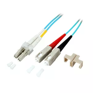 EFB Elektronik O0314.1 optisko šķiedru kabelis 1 m LC SC OM3 Tirkīzs