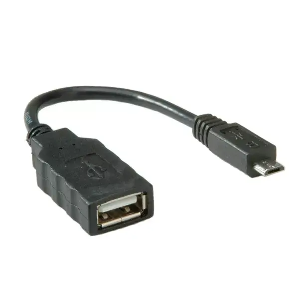 USB kabelis ROLINE USB 2.0 Micro USB B Male - USB A Female Photo 3