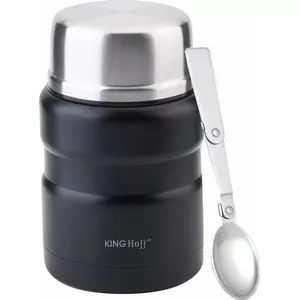 Термос для еды KingHoff KH-1459, 0.5 л, чёрный