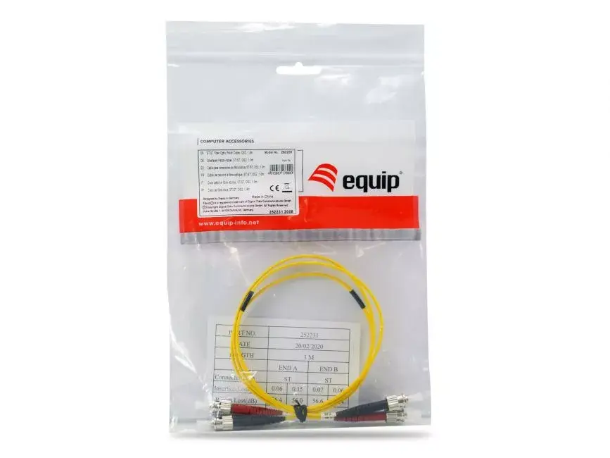 Fiber Optic Patch Cable ST/ST Equip 1m OS2 Photo 2