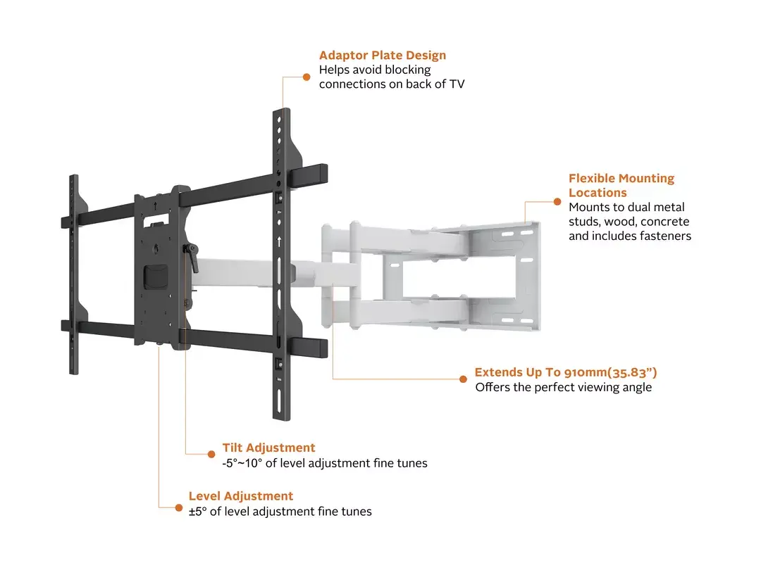 Multibrackets M Universal Long Reach Arm HD 910mm Dual White Photo 7