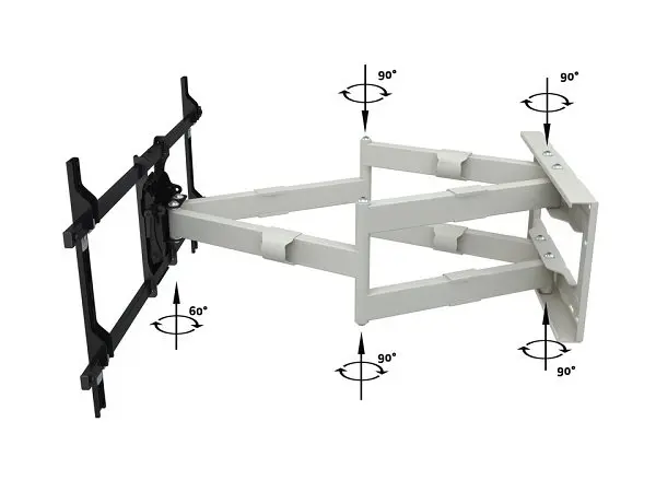 Multibrackets M Universal Long Reach Arm HD 910mm Dual White Photo 24
