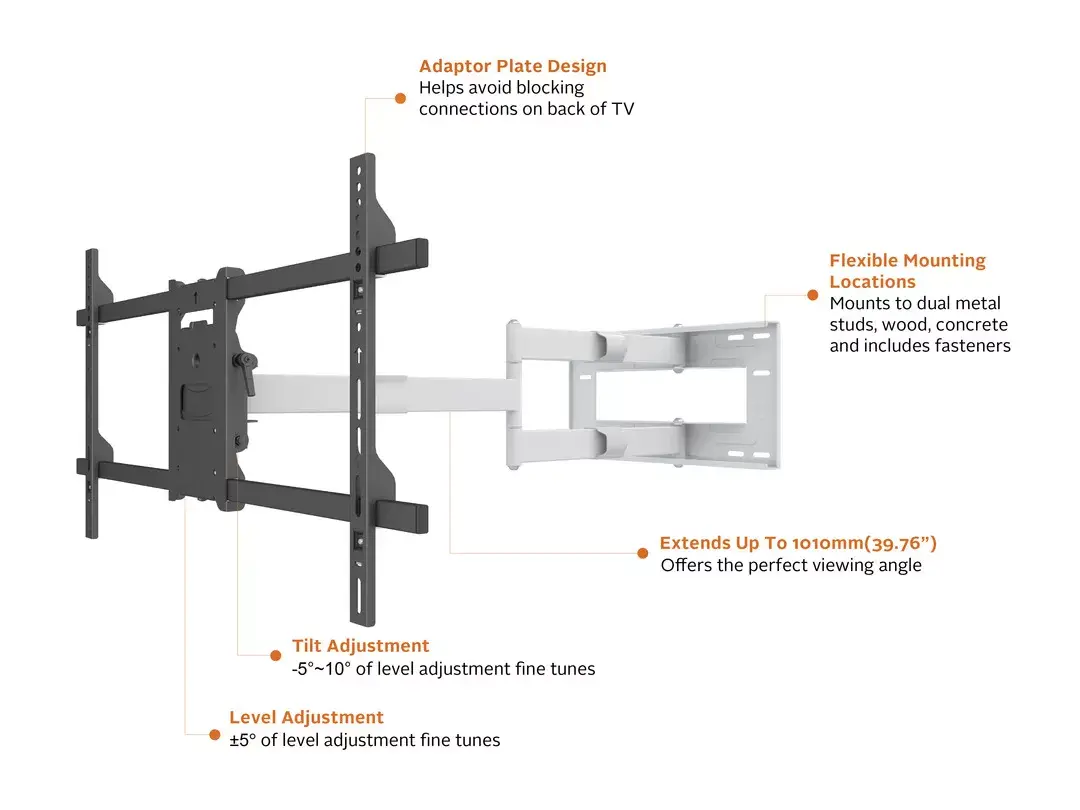 Multibrackets M Universal Long Reach Arm HD 1010mm White Photo 13