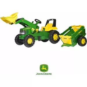 Педальный трактор rolly toys rollyJunior John Deere для детей 3–8 лет, каталка на педалях