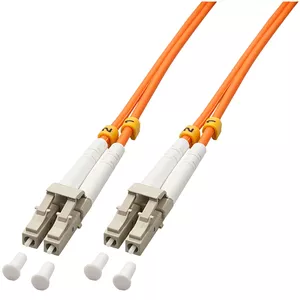 Lindy 46482 optisko šķiedru kabelis 3 m LC OM2 Pelēks, Oranžs, Balts