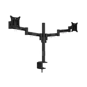 Multibrackets M VESA Deskmount Officeline Dual Black Clamp/Bolt-through 16kg 15-30in