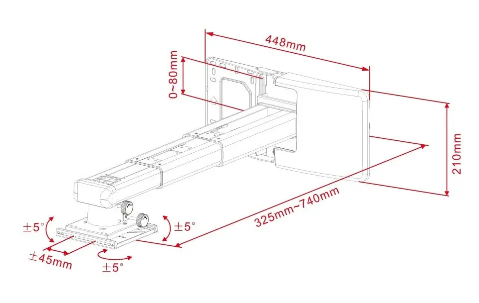 Multibrackets M Projector Mount Short Throw Deluxe Medium Photo 11