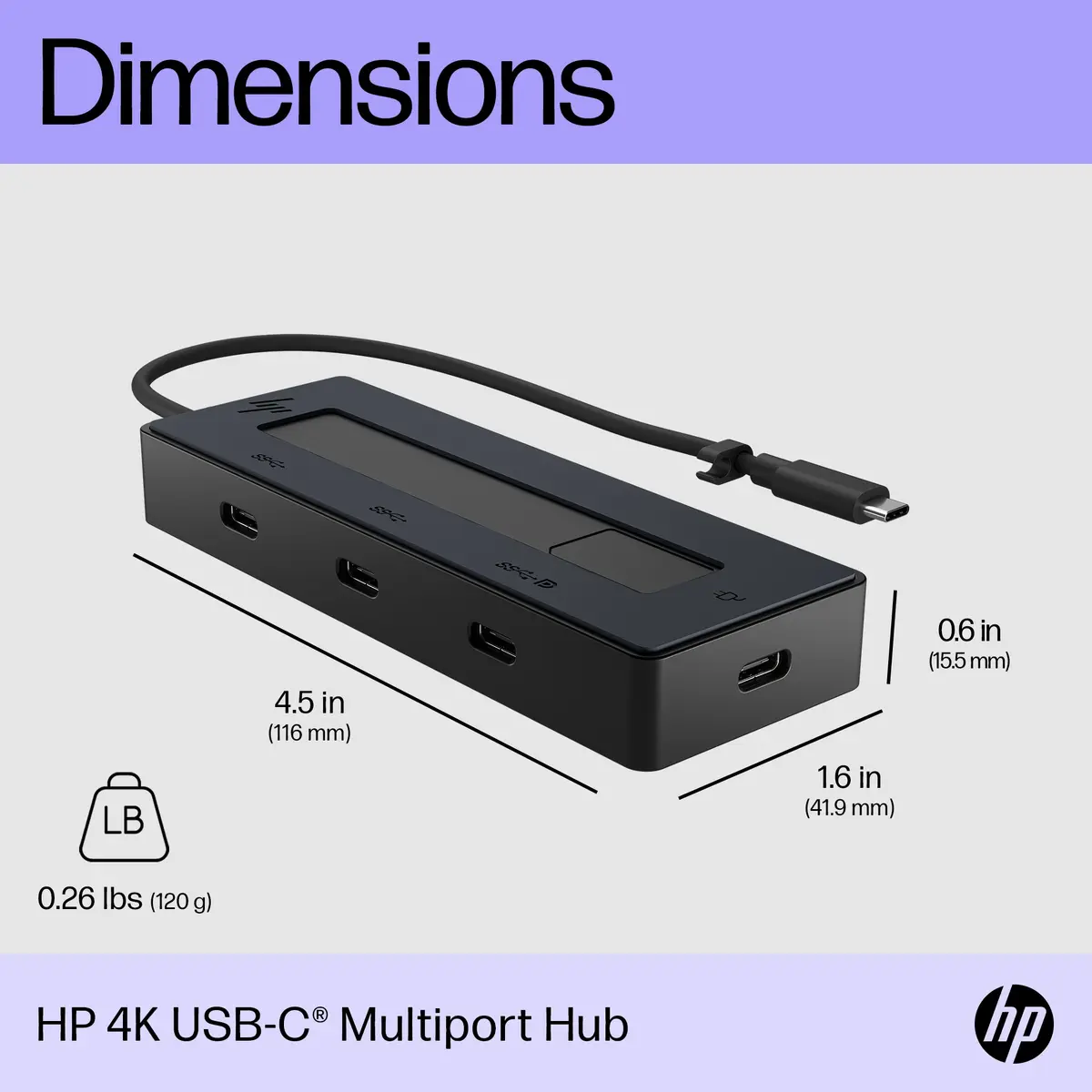 HP 4K USB-C Multiport Hub Photo 10