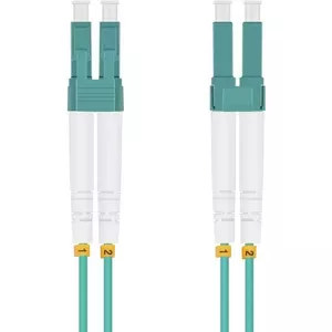 Patch cable helos LC multi-mode 15 m — fiber optic network cable, duplex LC connectors