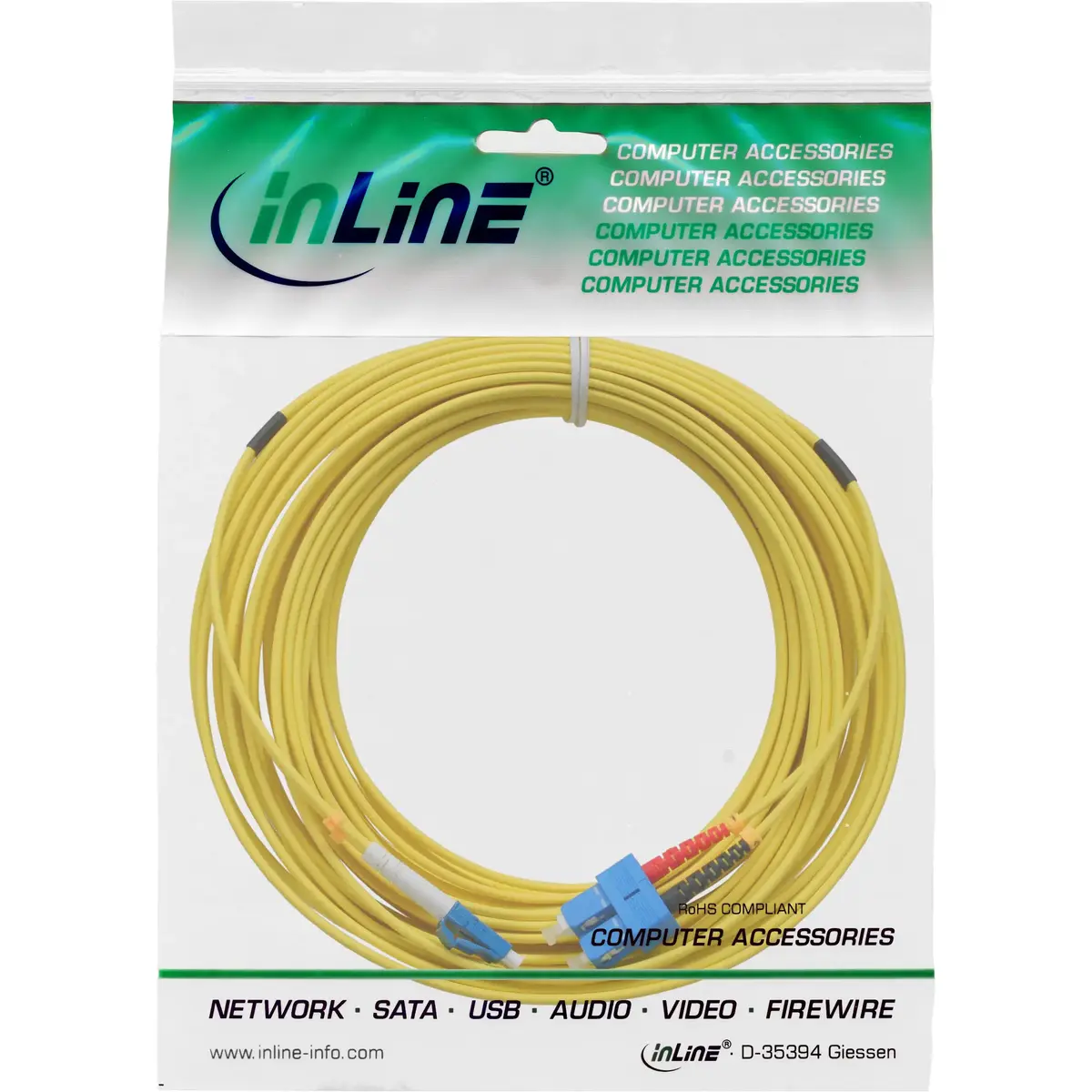 InLine Fiber Optic Cable LC/SC OS2 0.5m Photo 2