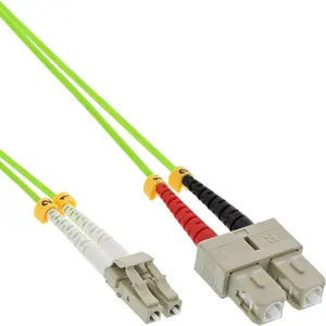 InLine Fiber Optical Duplex Cable LC to SC 50/125µm OM5 15m