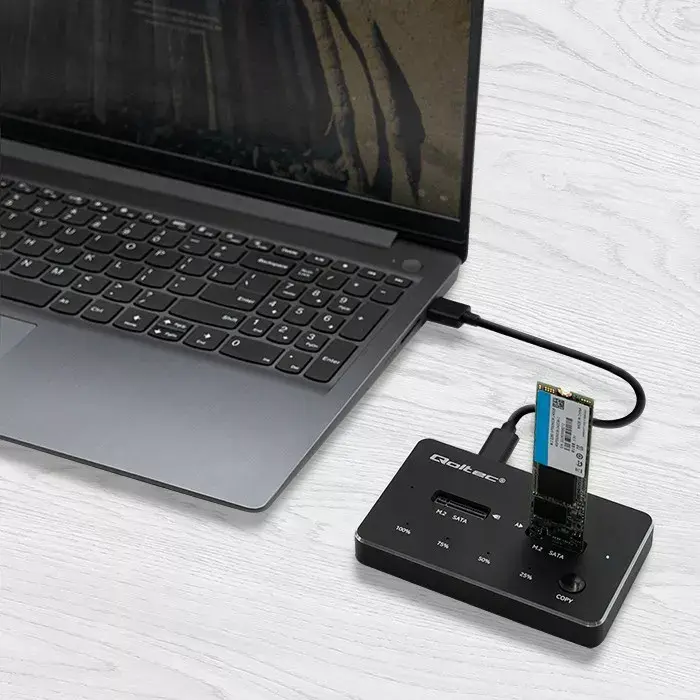 Док-станция QOLTEC 50310 для 2x M.2 SSD Photo 4