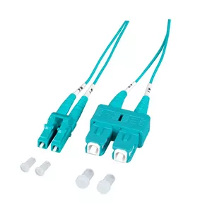 EFB Elektronik O0314.1-1.2 optisko šķiedru kabelis 1 m 2x SC 2x LC OM3 Krāsa "Aqua"