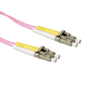 Fiber patch cable duplex ACT 0.25 meter LSZH Multimode 50/125 OM4