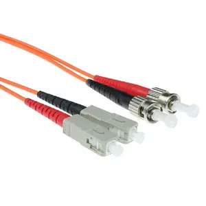 Оптоволоконный патч-кабель дуплекс SC ST 2м ACT 2 метра LSZH Multimode 50/125 OM2