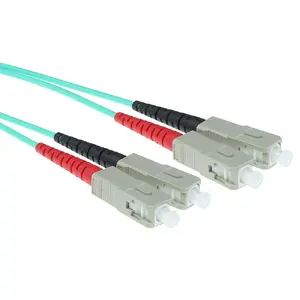 Fiber patch cable duplex SC connectors ACT 1 meter LSZH Multimode 50/125 OM3