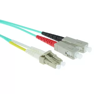 Fiber Patch Cable ACT 5 meter LSZH Multimode 50/125 OM3 Duplex LC SC