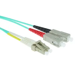 Fiber Patch Cable ACT 20 meter LSZH Multimode 50/125 OM3 Duplex LC SC