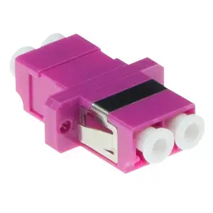 Fiber optic LC-LC duplex adapter multimode OM4 ACT