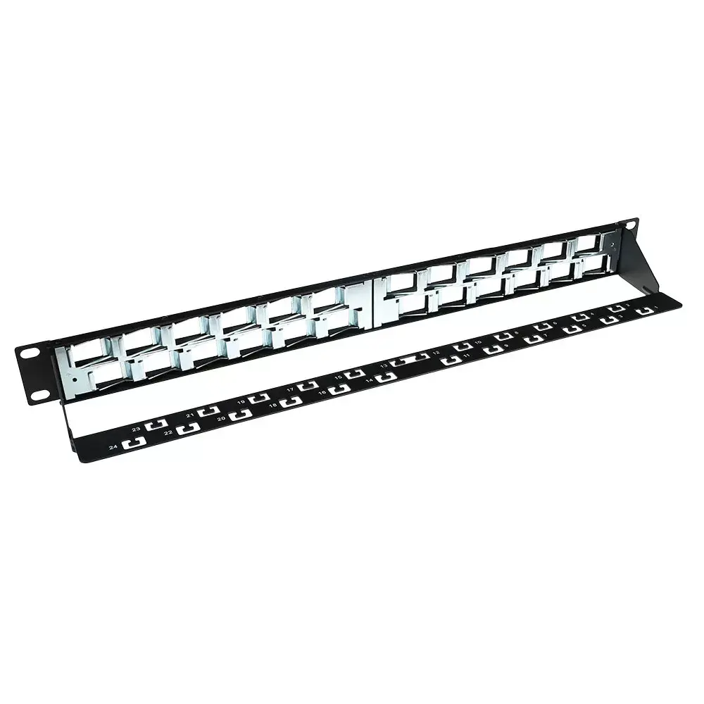 Patch panel ACT 24 Port Keystone jack 45 degrees Photo 2