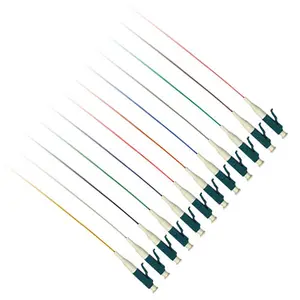 ACT LC 50/125 OM3 Fiber Optic Pigtail Set 12 Pieces 1 m