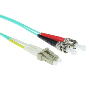 Fiber Patch Cable ACT 1m LSZH Multimode 50/125 OM3 Duplex LC ST