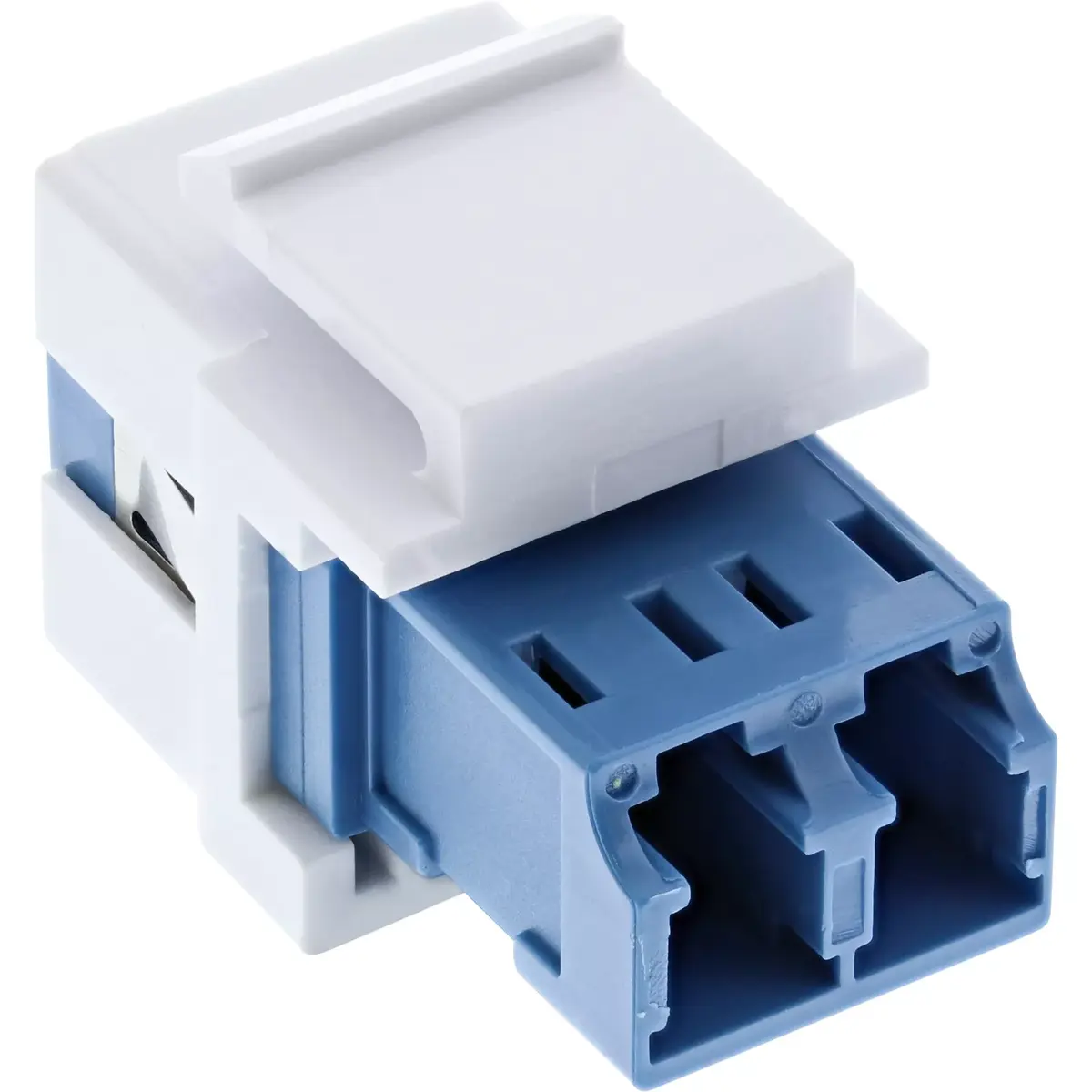 InLine FO Keystone Snap-in adaptor white duplex LC/LC Photo 2