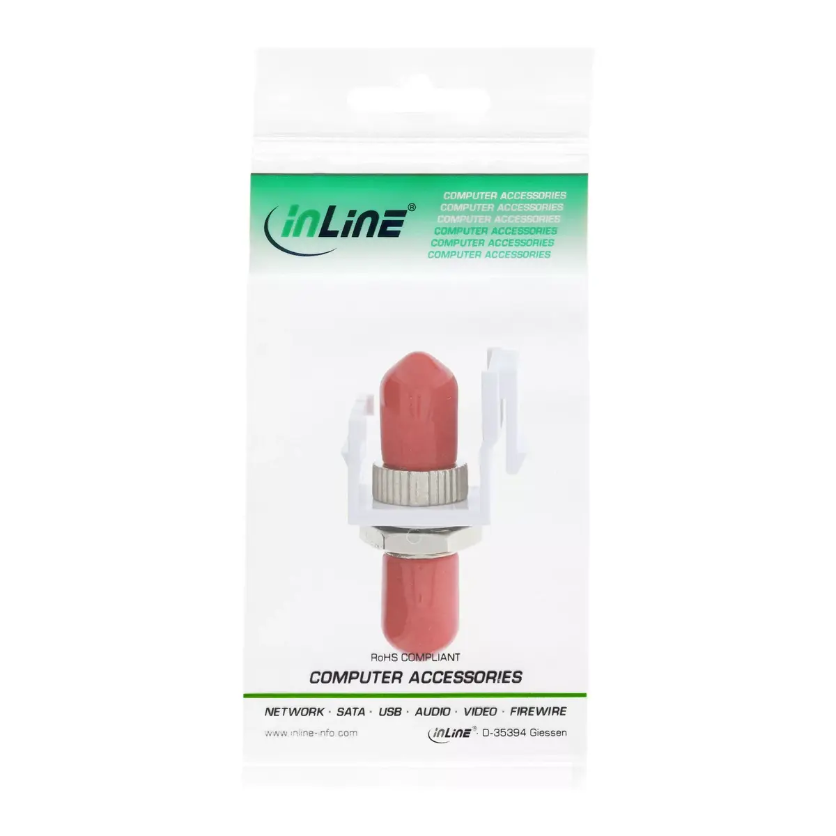 Fiber optical Keystone Snap-in adaptor InLine 89988D Photo 3