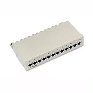 Patch panel EFB Elektronik 37650.2 with RJ-45 ports, Cat5e support, white, 162×44.5×112 mm