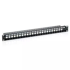 Patch Panel Equip 24-Port Keystone Cat.6 Shielded Black