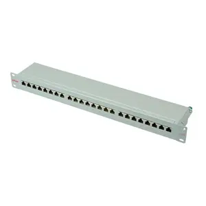 Patch Panel ROLINE Cat.6/Class E 19" 24 Ports STP Light Grey