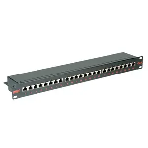 Patch Panel ROLINE Cat.6/Class E 19" 24 Ports STP Black