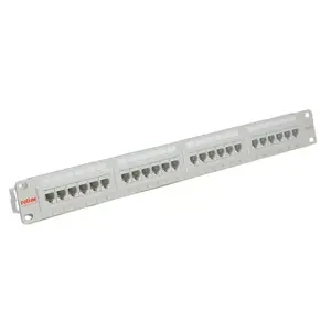 Patch Panel ROLINE Cat.5e 19" 24 Ports UTP light grey